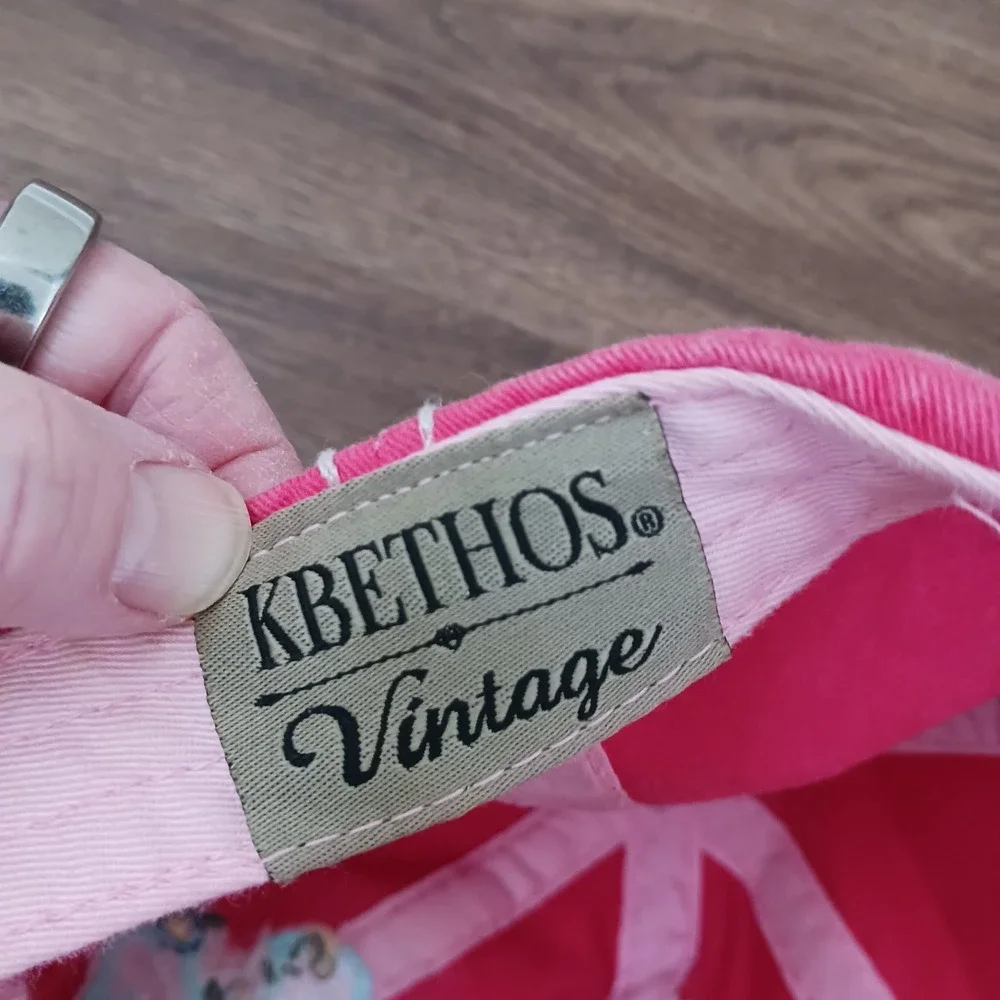 Kbethos Cap Hat Vintage Embroidered Distressed Cross Pink Women's Adjustable Y2K - Picture 6 of 8
